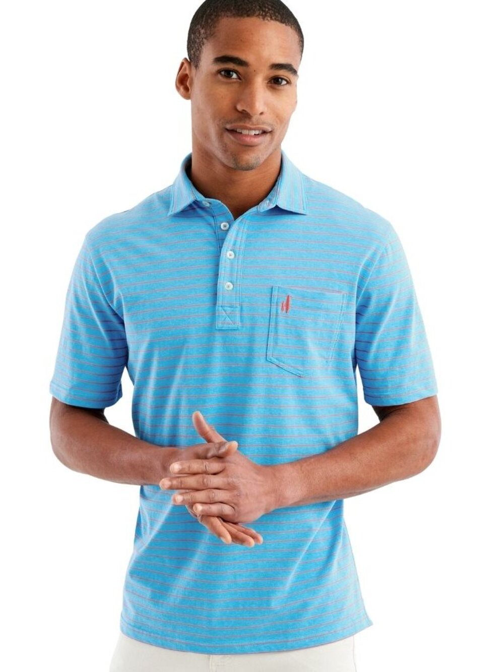 Neese Striped Polo by Johnnie-O – Country Club Prep Size Medium
